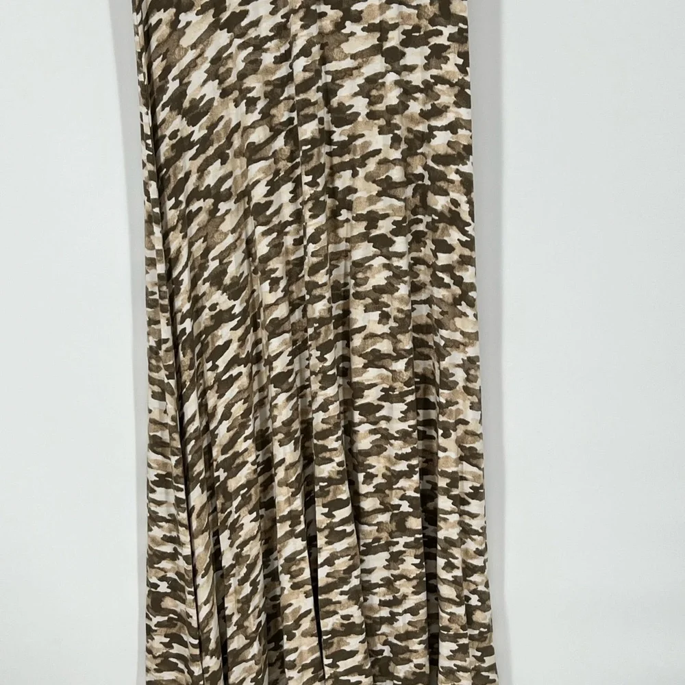 MICHAEL KORS MAXI DRESS IN CAMO, SLIPON SOFT‎ FABRIC
